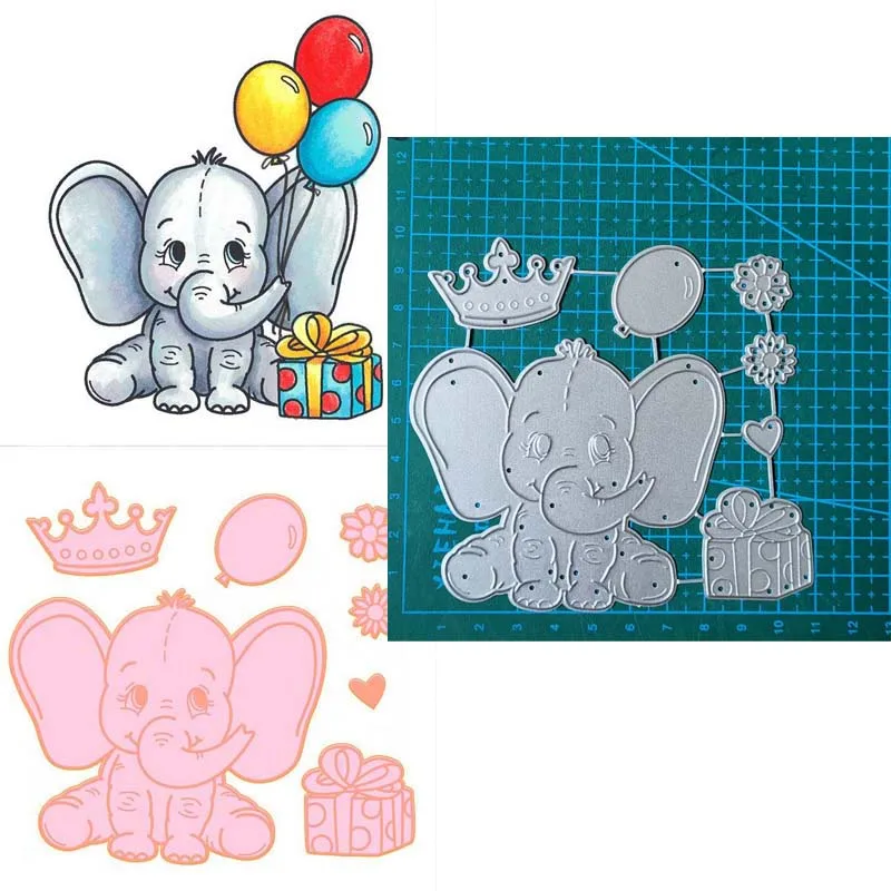 Elephant animals metal cutting dies mold Scrapbooking decoration paper craft knife mould blade punch template Embossing stencils