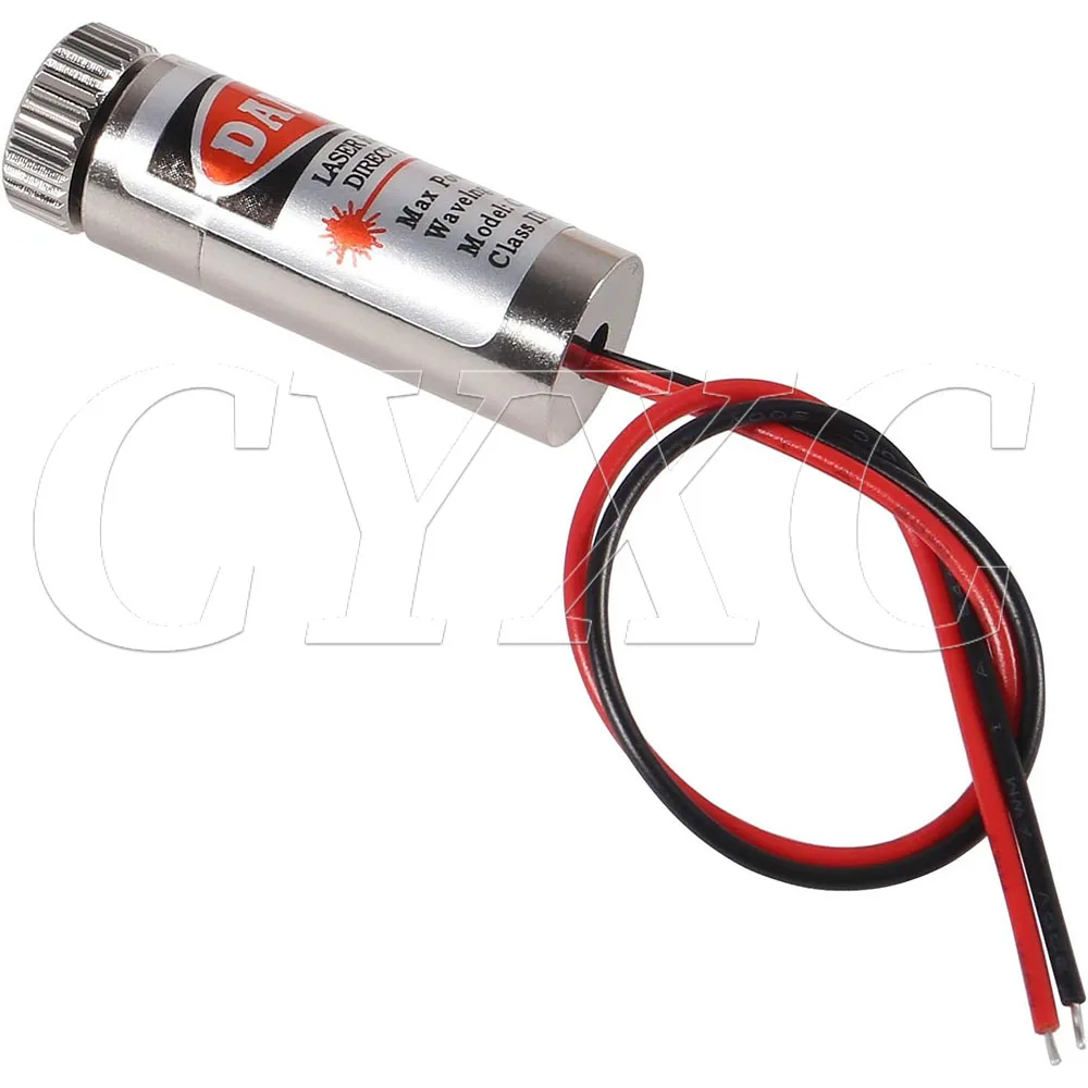 Głowica modułu lasera czerwonego punktowego / liniowego / krzyżowego 650nm 5mW, szklana soczewka, regulacja ostrości, regulowana głowica diody laserowej, klasa przemysłowa — zdjęcie produktu 2