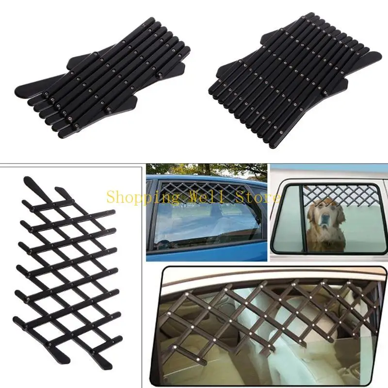 KX4B Pet Dog Car Window Ventilation Safe Guard Mesh Vent Protective Fence Outdoor New