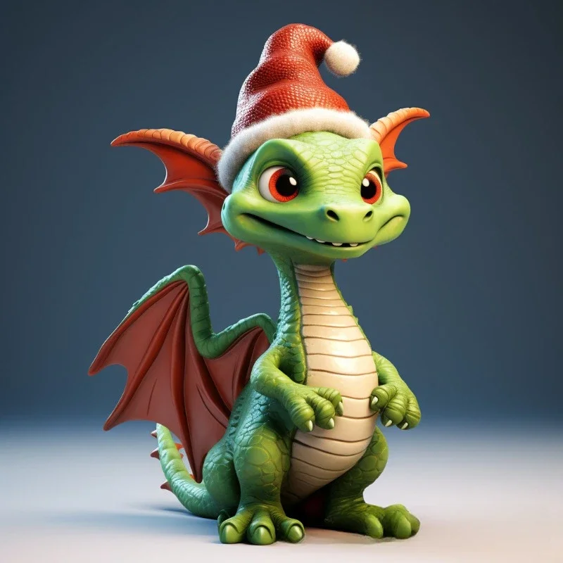 

Christmas Cute Little Dragon Creative Resin Craft Decoration Courtyard Home Desktop Small Decoration Home Accessories Miniatures