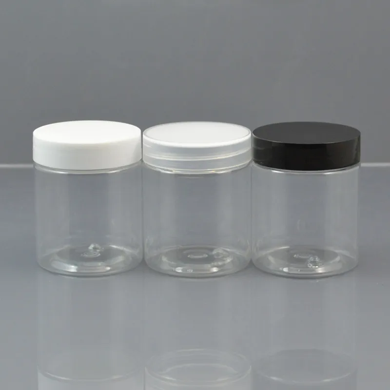 Botella de PET transparente de 80G/vaso/vaso con tapa de dos colores, esencia/hidratante/gel/crema/máscara/suero exfoliante corporal, embalaje cosmético para el cuidado de la piel