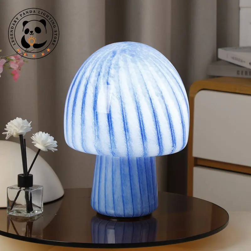 

French Originality Table Lamps Cream Style Mushroom Lampshade Sleep Night Light Bedroom Bedside Study Parlor Home Decor Fixtures