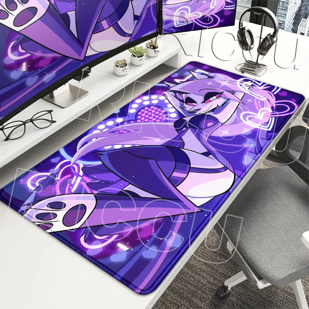 Animation Dark H-Helluva Boss Mouse Pad Gamer Room Decoration Mousepad Extended Gaming Locking Edge Thickened Washable Desk Mats