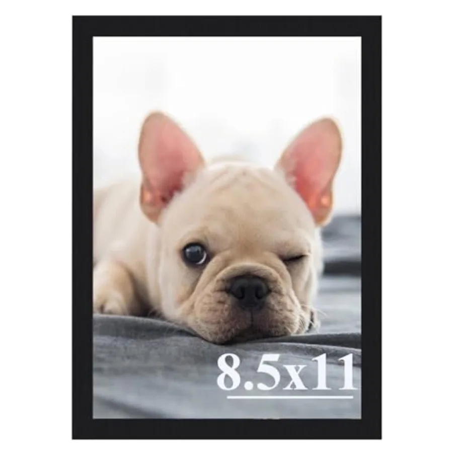 

8.5x11 Picture Frame, Wall Gallery Photo Frames, Stable and Sturdy Frame with High Definition Plexiglass, 8.5x11 Poster Photo F