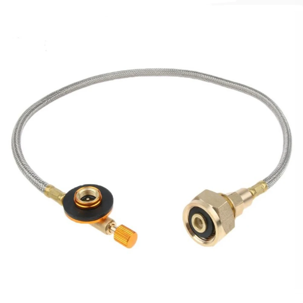 

Gas Tank Inflation Valve Metal Safe Connector Outdoor Stove Gas Stove Tool Refill Adapter Camping Conversion Joint