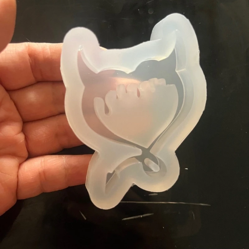 Silikonform Resin Shaker Charm Mold Niedlicher Hase Schlüsselanhänger Anhänger