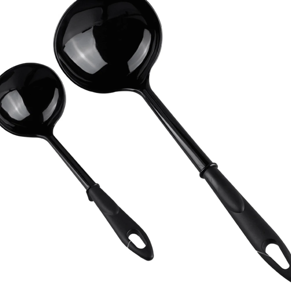 

Long Handle Plastic Soup Spoons Ladle Scoop Cooking Utensils Kitchen Gadgets Non Stick Serving Heat Resistant Premium Material