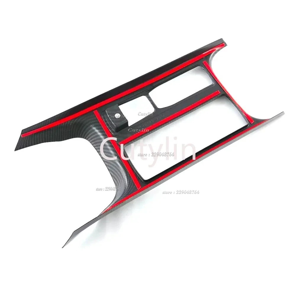 For Ford Focus 2022 2023 2024 ABS Carbon Fiber Car Center Console Water Cup Holder Decoration Cover Trim Sticker Accessories
