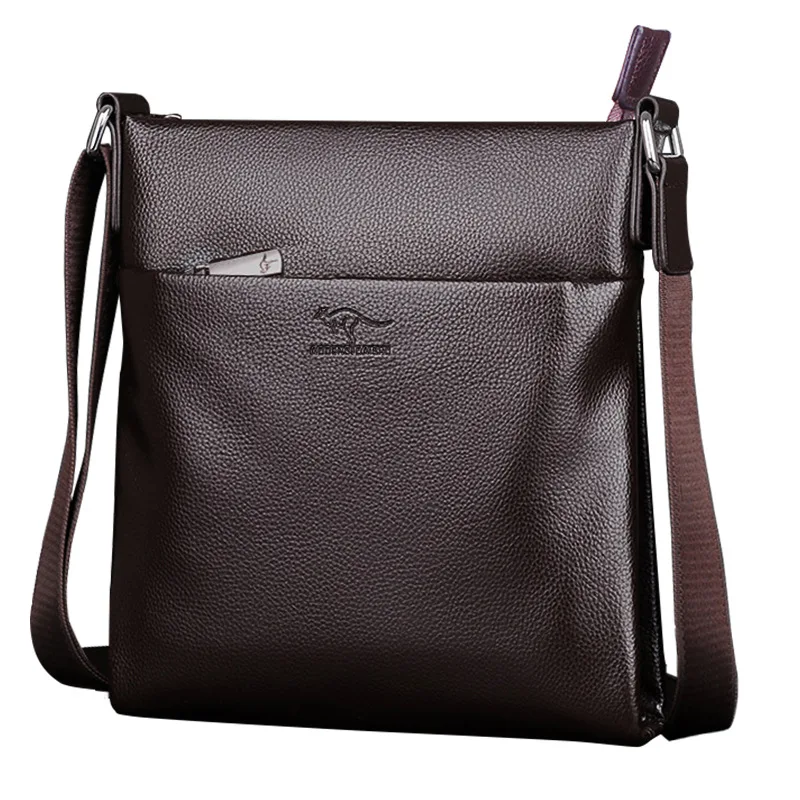 

Business Luxury Vintage Mens PU Leather Large Capacity Shoulder Bag Business Messenger Crossbody Bag Purse