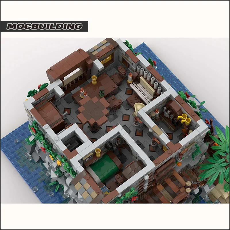 Die Insel Mit Haus Film Moc Bausteine Technologie Ziegel DIY Montage Modell Sets Kreative Sammlung Spielzeug Weihnachten Geschenk