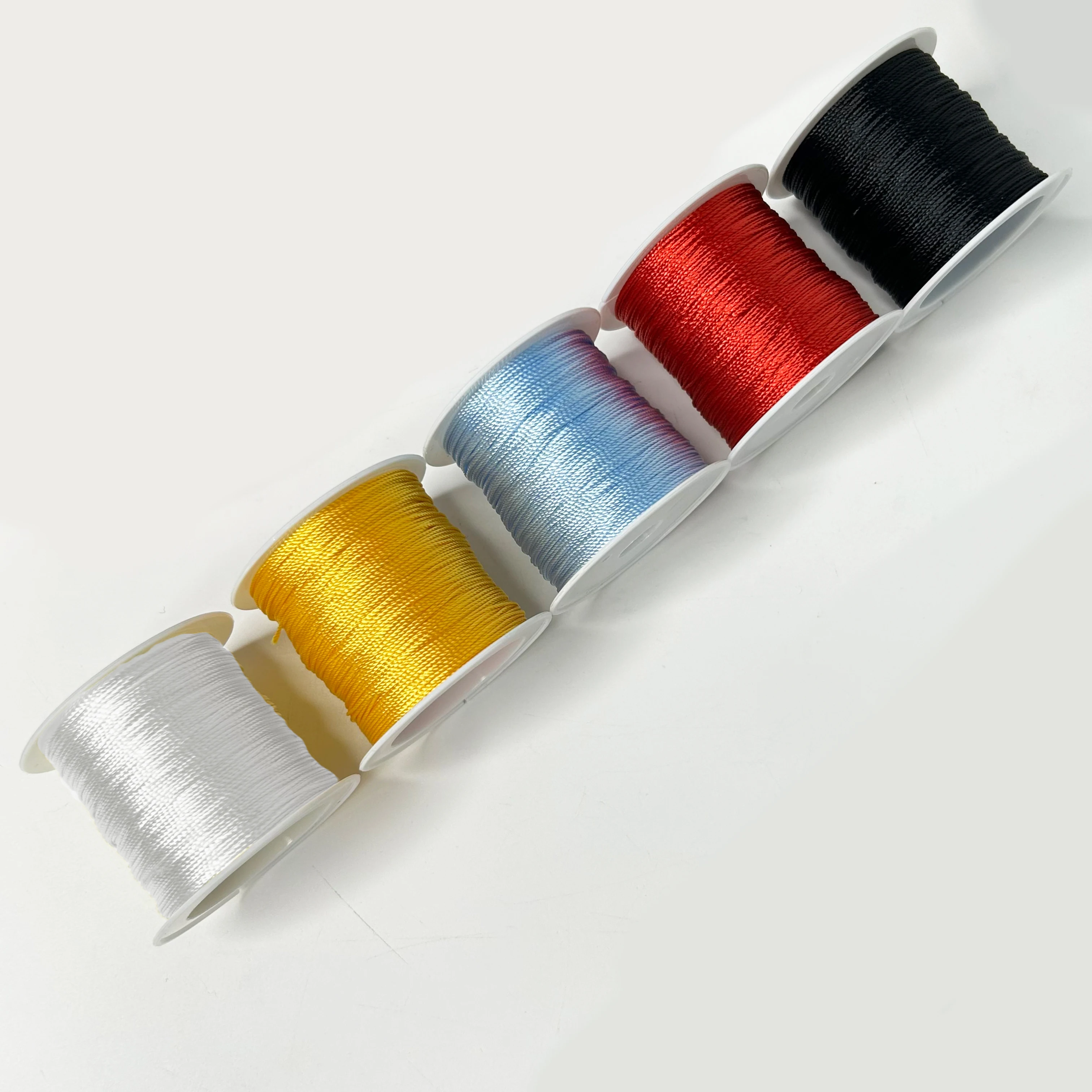

3-strand 0.3mm ultra-fine hand-woven braided cord, red rope winding coil fringed cord, DIY braiding cord set