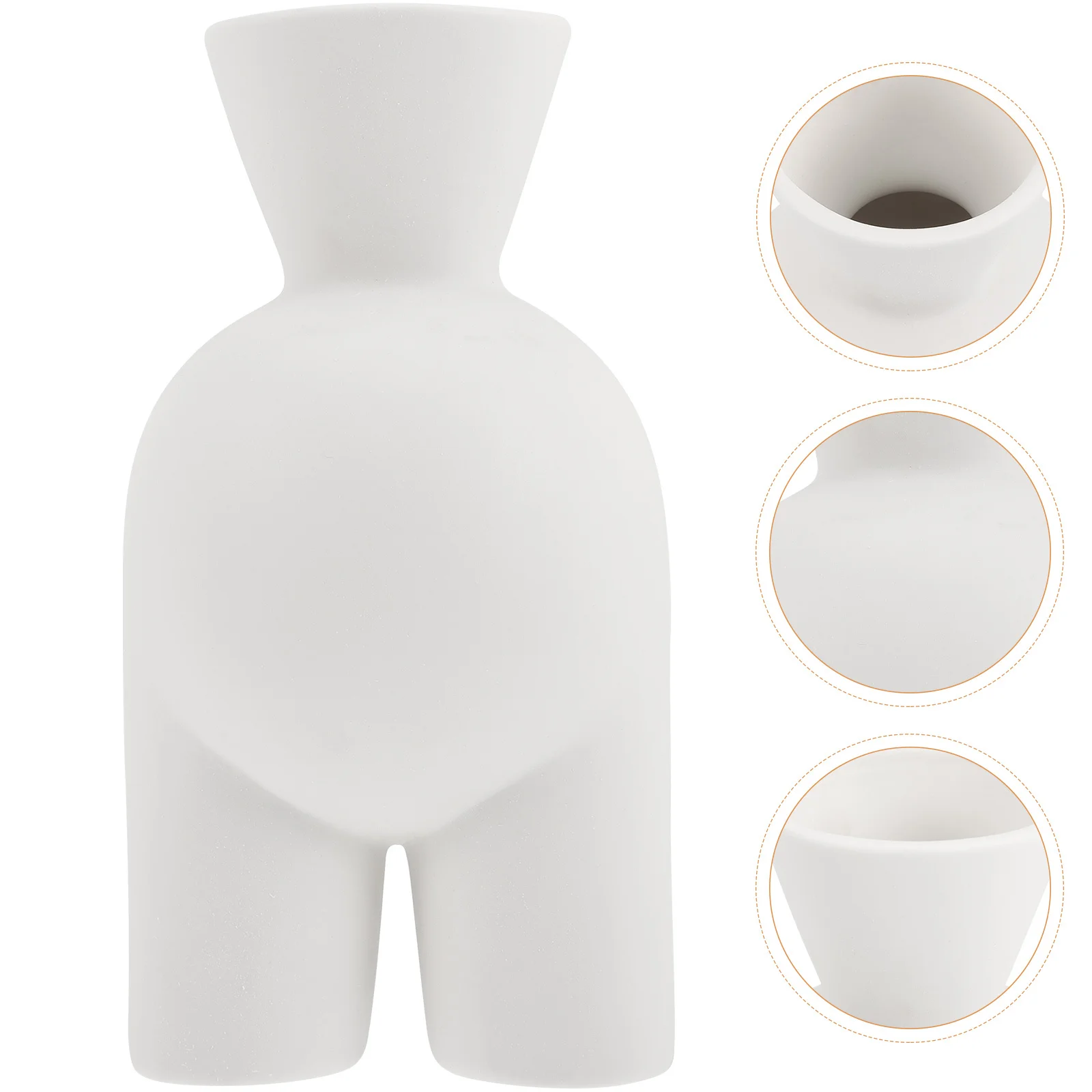 

White Ceramic Art Vase Flowerpot Desktop Decorative Flower Arrangement Pot Home Decoration Ceramic Desktop Vase