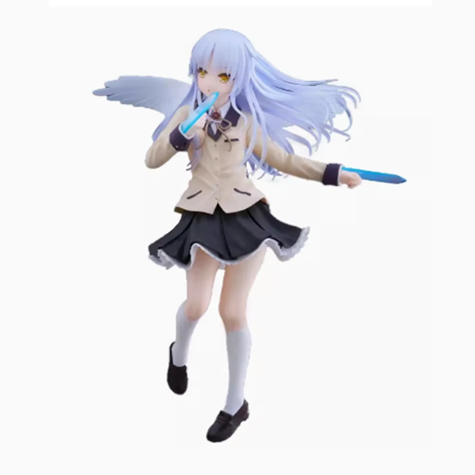 Оригинальный подлинный Taito Angel Beats 18 см Tachibana Kanade с униформой из ПВХ игрушки для детей Коллекционная модель игрушка подарок
