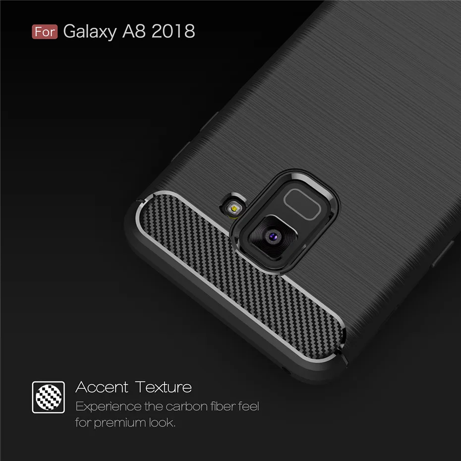 For Samsung Galaxy A8 2018 Case A530F A8 Silicon Carbon Fiber TPU Soft Silicone Case For Samsung Galaxy A8 Plus 2018 A730F Cover