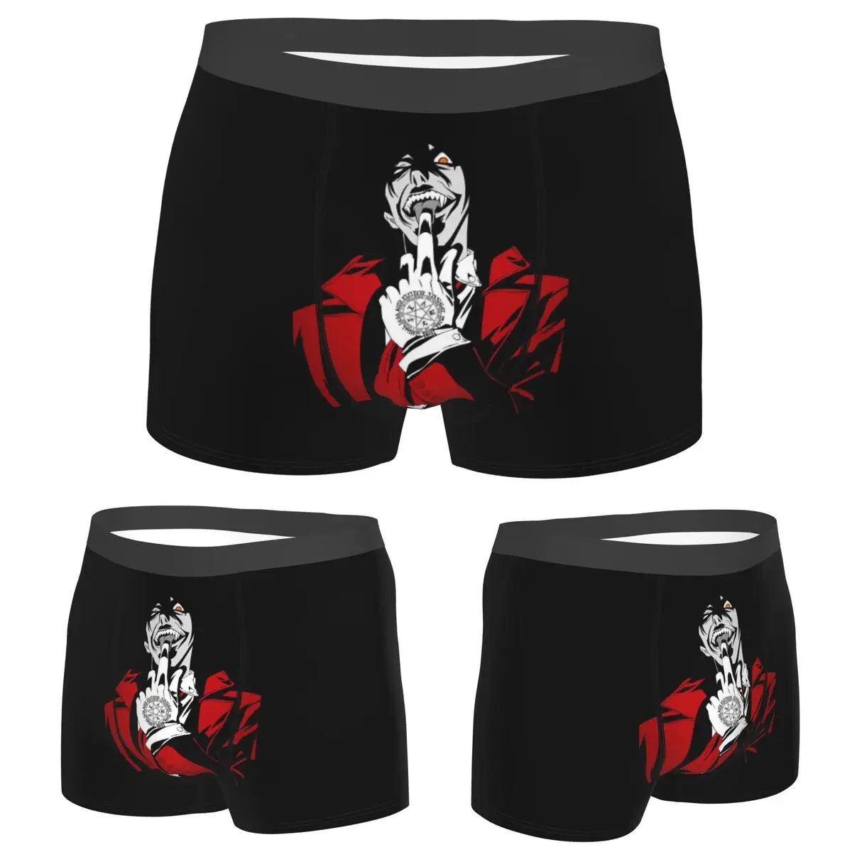 

Boxer Underpants Shorts Alucard Hellsing Manga Panties Men's Ventilate Underwear for Homme Man Boyfriend Gift