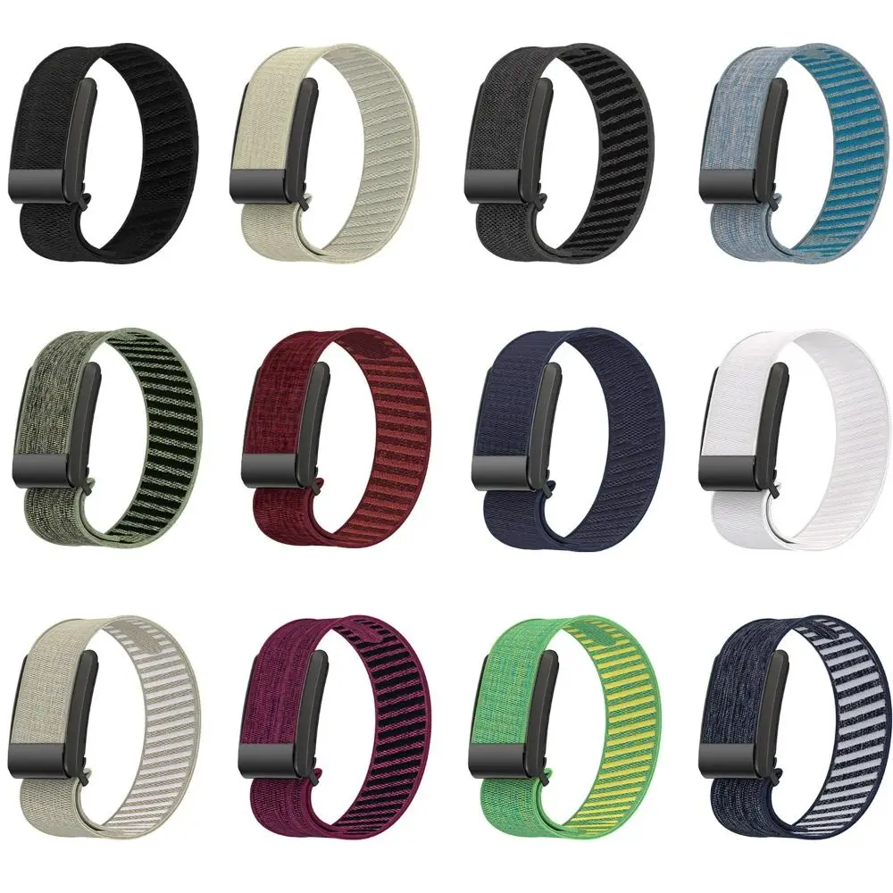 حزام لياقة بدنية من النايلون عالي الجودة قابل للتنفس، حزام تعقب ناعم قابل للتعديل، حزام بديل لـ Whoop 5.0 للنساء والرجال