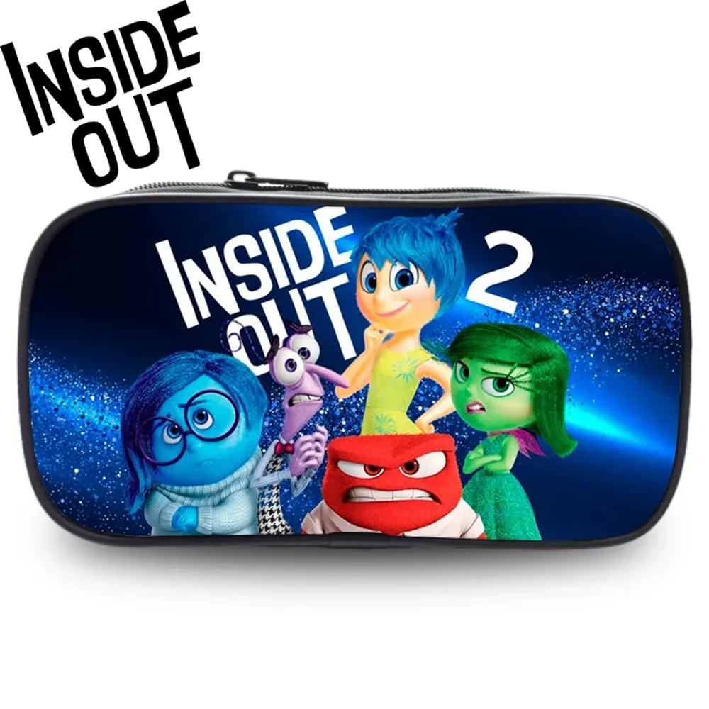 

Disney Movie Inside Out 2 Creative Pen Bag Large Capacity Pencil Bag Students Around Film and Television Stationery Pencil Bag