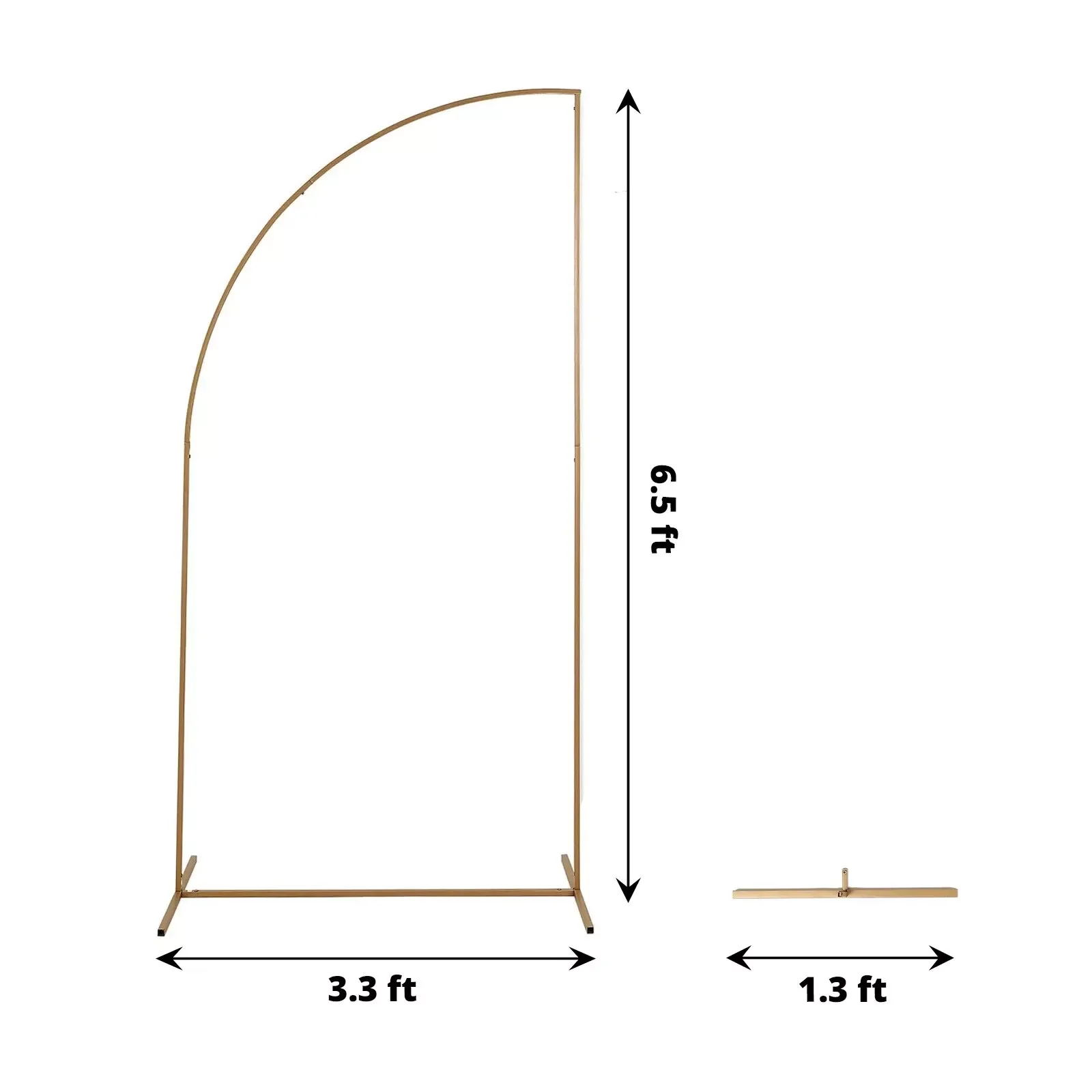 Imagem -04 - Eua 926 Dentro. x 10 Polegada Único Tubo Coração em Forma de Casamento Arco Contexto Decoração de Metal Dourado Stand Arbor