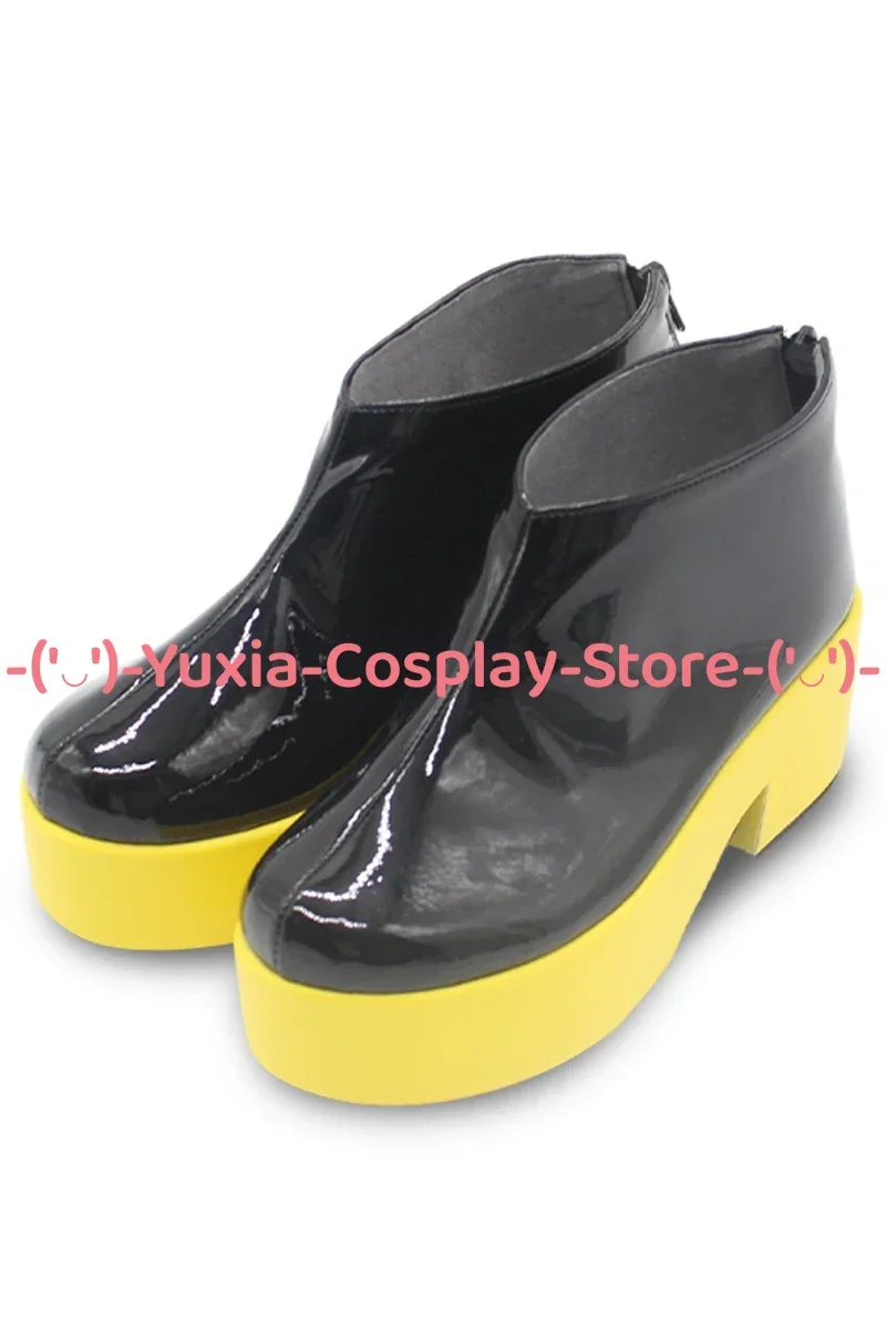Yuxiacosplay! Vocaloi kadamine rin cosplay sapatos anime jogo personagem prop botas de couro do plutônio halloween carnaval festa traje