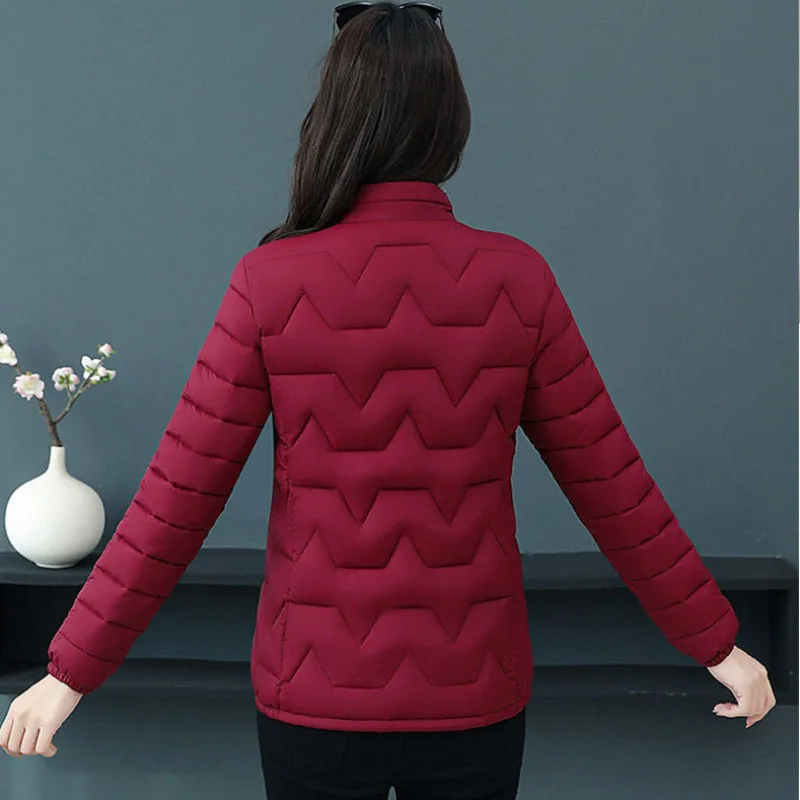 Autumn Winter New Cotton-Padded Coat Women's Short Outwear Fashion Loose Oversizee 5XL Light Warm Down Cotton-Padded Jacket