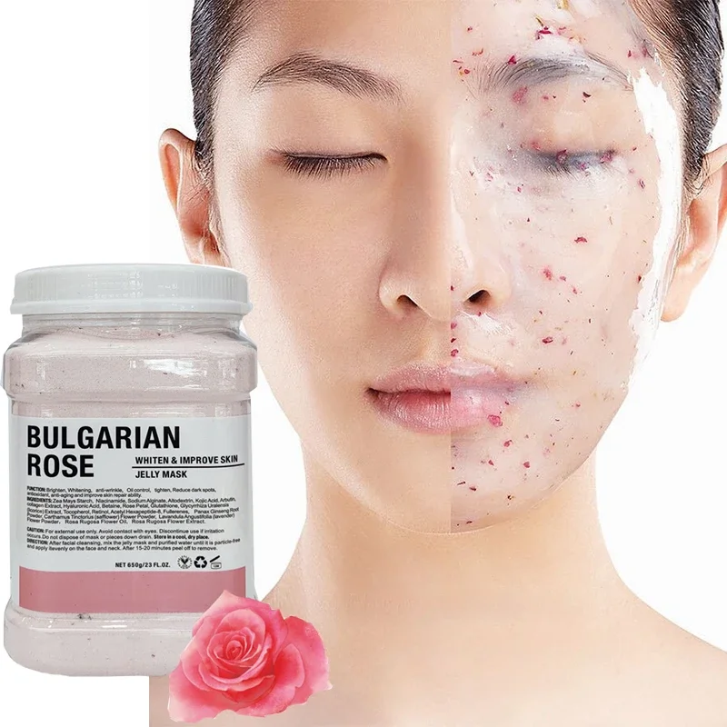 650g Rose Petal Crystal Jelly facial mask Powder Shrinks Pores Moisturizes Moisturizes and Brightens Skin Tone