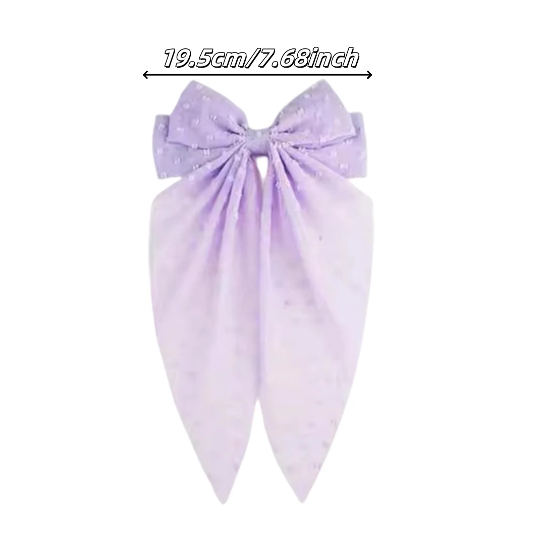 French Fabric Bow Streamer Hair Clips Elegant Sweet Hairpins Casual Versatile Hair Accessories