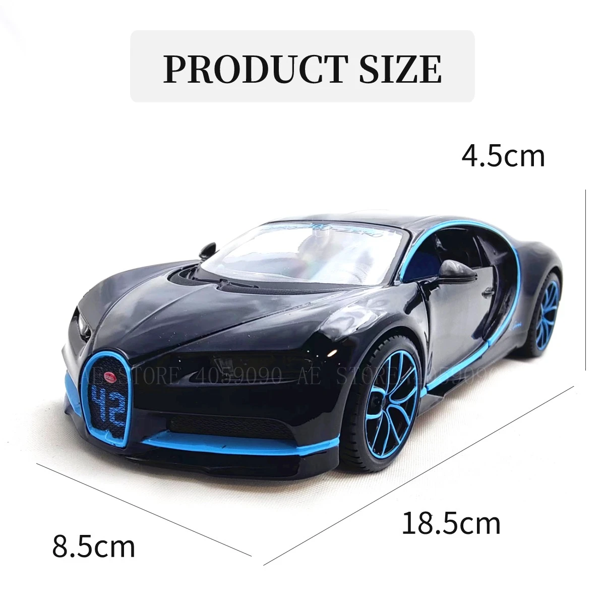 1:24 Bugatti Chiron 42s Limited Edition Car Model Replica Interior Decorative Scale Miniature Art Collection Gift Boy Toy