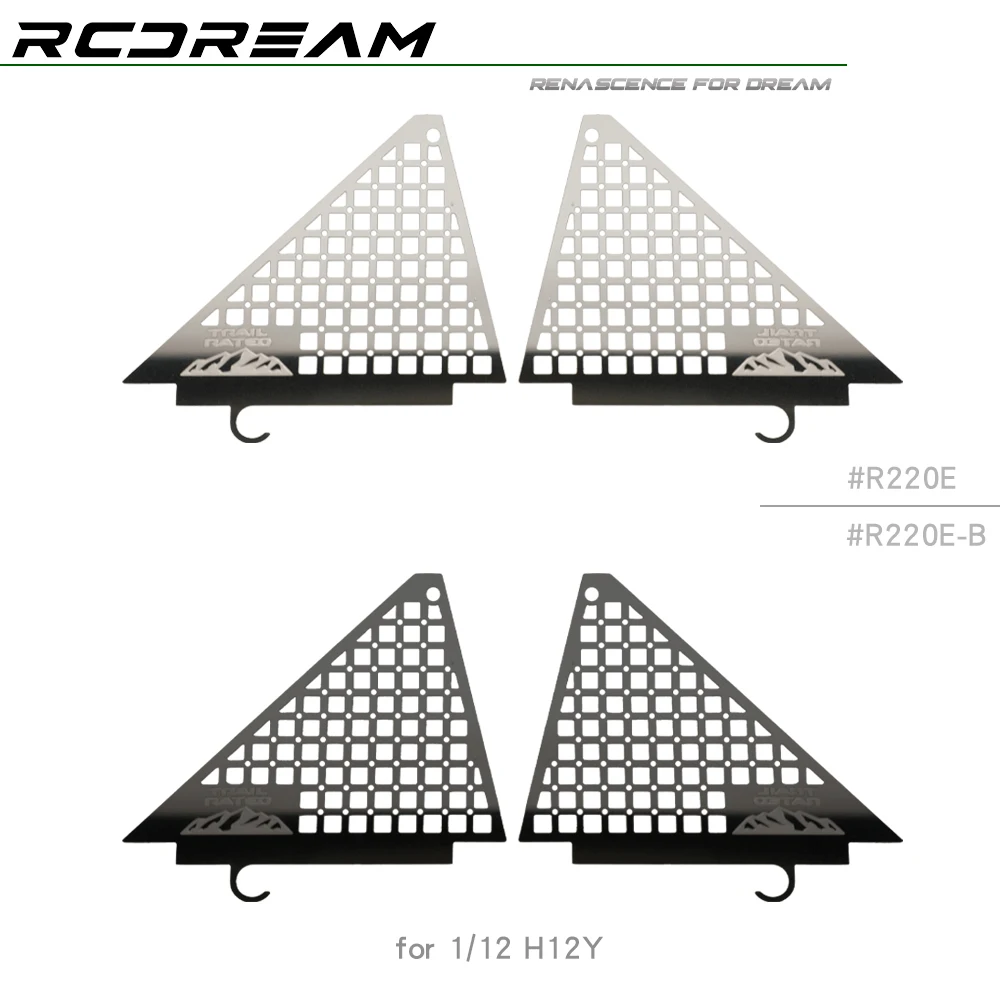 MJX H12Y 1/12 RC voiture côté Triangle fenêtre filet extérieur décoration accessoires télécommande escalade voiture Modification pièces