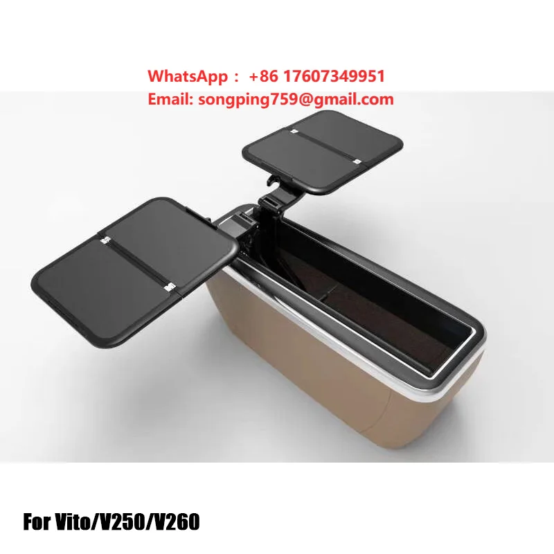 Car Universal Arm Rest Box With Automatic Table for Vito/V250/V260/V-class/GL8 Folding Table