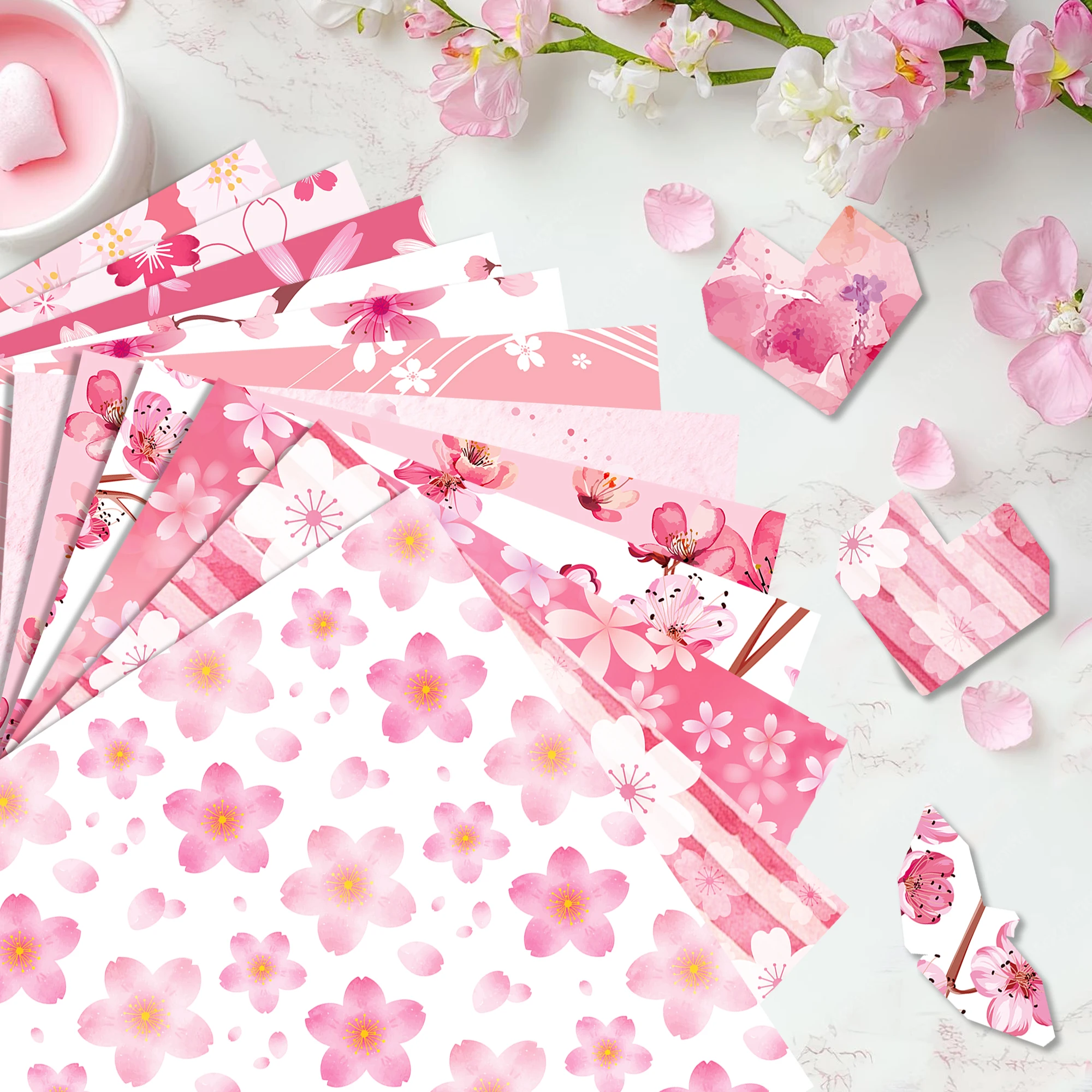24pcs Cherry Blossoms Scrapboo - đánh giá và giá Art Craft Background