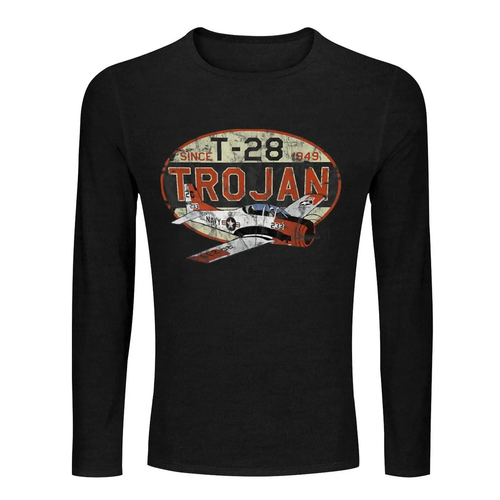 T 28 Trojan Since 1949 Airplane Pilot Long T-Shirt new edition t shirt oversized t shirt fruit of the loom mens shirts