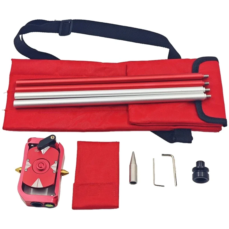 

FDC067 Mini Prism Reflector Rotating Mini Prism for Surveying Total Station,FDC067 Sliver K9 Prism with 4 Poles Survey Accessory