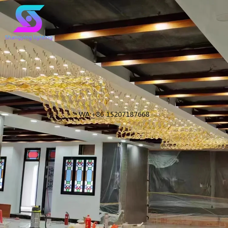 Custom Modern Crystal    Luxury Multi-Layer Oval Glass Adjustable Height Remote Control for Hotels Room