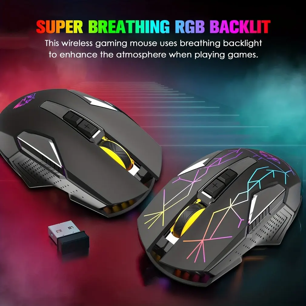 Rechargeable Wireless Mouse Gaming Computer Silent Bluetooth Mouse USB Mechanical E-Sports Backlight PC Gamer Mouse For Computer