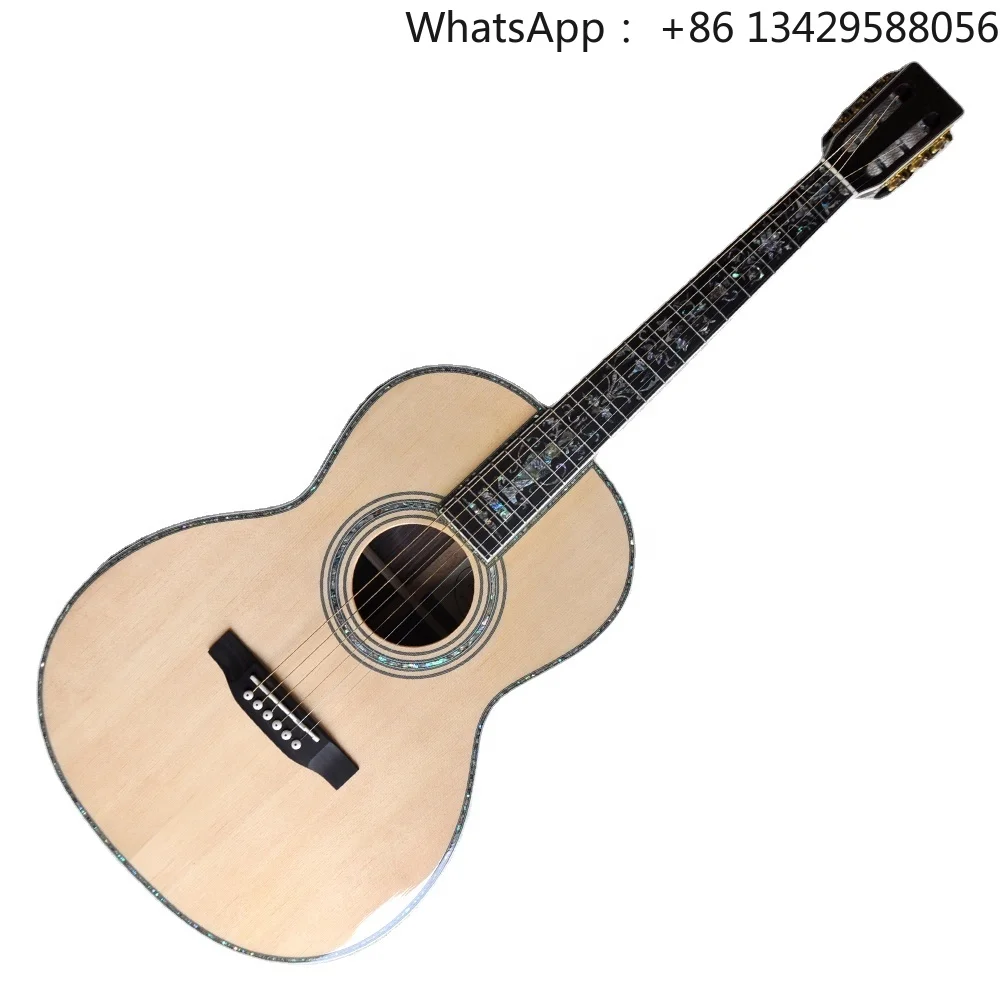 Flyoung Natural Wood Color 41 Inch Acoustic Guitar 00045 Model Top Solid Classical Guitar Custom Made
