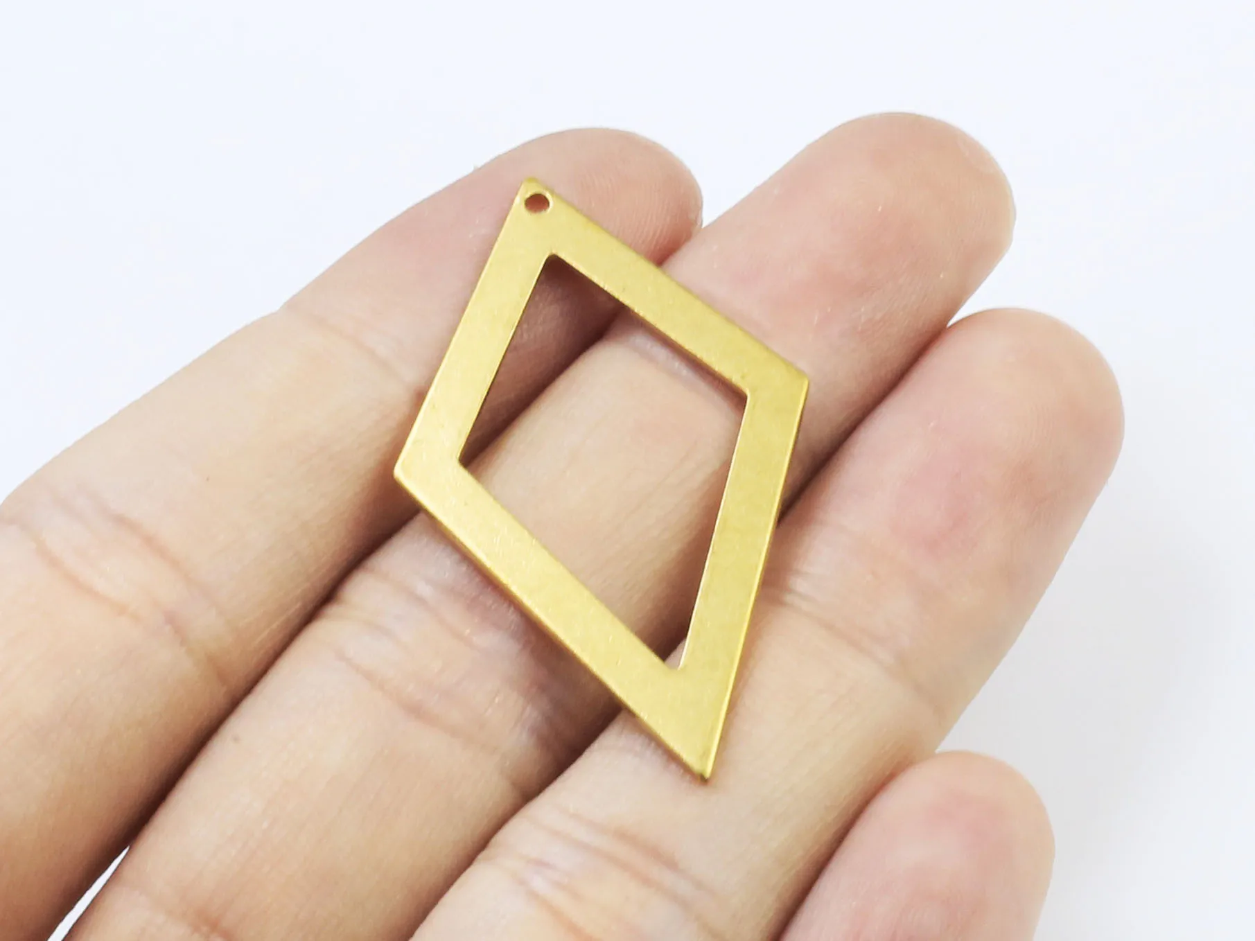 

10pcs Rhombus Earring Charms, Geometric Brass Findings, Necklace Pendant, 41.5x24.7mm, Jewelry Making Supplies R1489