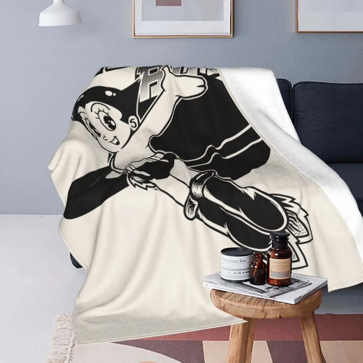Astro Boy Blanket Fleece Print AstroBoy Anime Portable Soft Throw Blankets for Home Bedroom Quilt