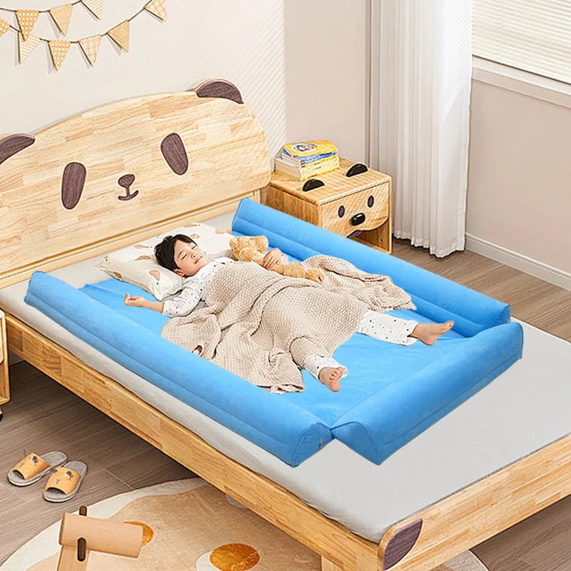 3 면 PVC 봉제 상승 내구성 팽창식 침대 레일, 어린이 수면 안전 슬립 침대 가장자리 낙하 방지 난간