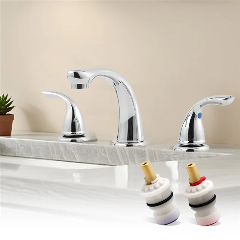 ABKO-Replacement Stem Disc 1/4 Turn Faucet Cartridge Cold& Hot Side For Pfister 48/143/149 Series- 1 Pair(9608020 960806