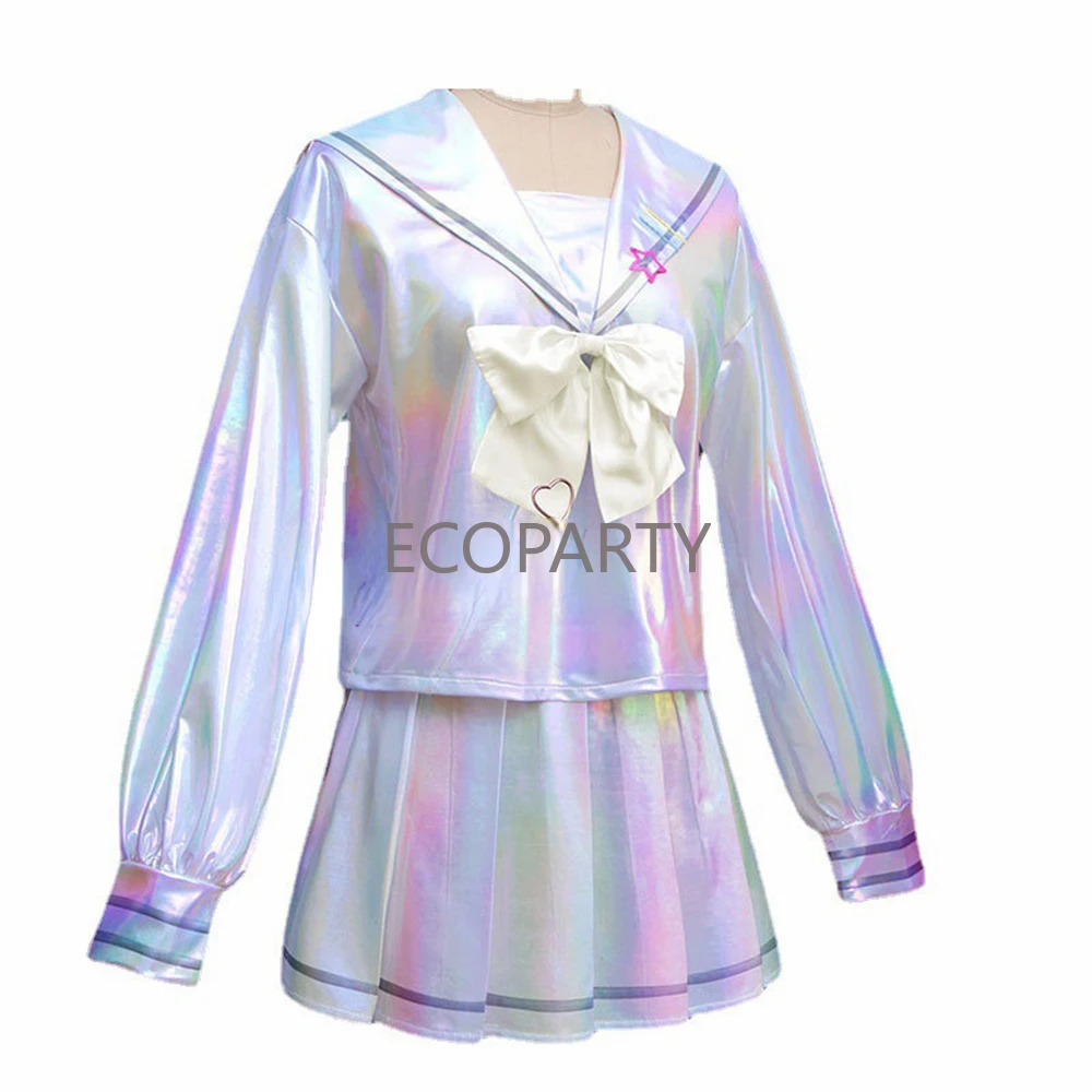 Costume Cosplay Abyss KAngel Ame Chan pour Fille Needy Game, Uniforme Anime JK, Ensemble Jupe en Cuir, Perruque et Chaussures Overdose, 30 Pièces