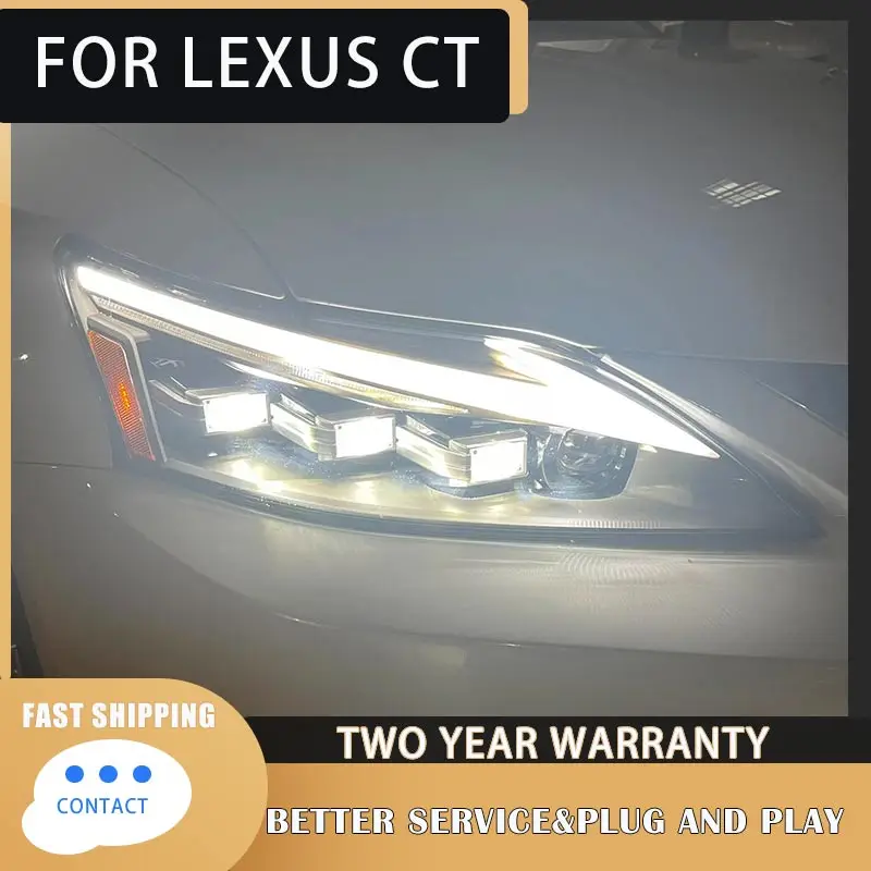 for Lexus CT200 headlight assembly 13-17 modified daytime running light flow direction LED lens