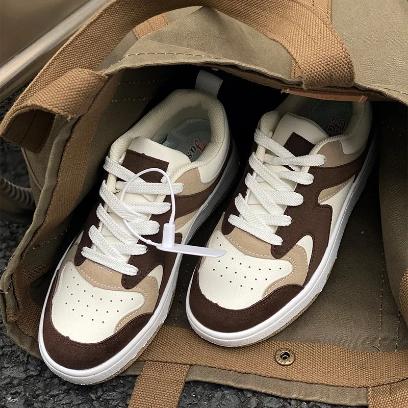 

Кожаная повседневная обувь, массивные кроссовки, спортивная обувь для женщин, женские кроссовки, 2024, вулканизированная обувь, кроссовки на платформе, Zapatos Mujer