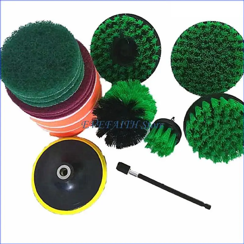 

124b 16pcs Car Dewning rates set Auto Внутренний кондиционер для очистки колеса Внутренняя внешняя кожа