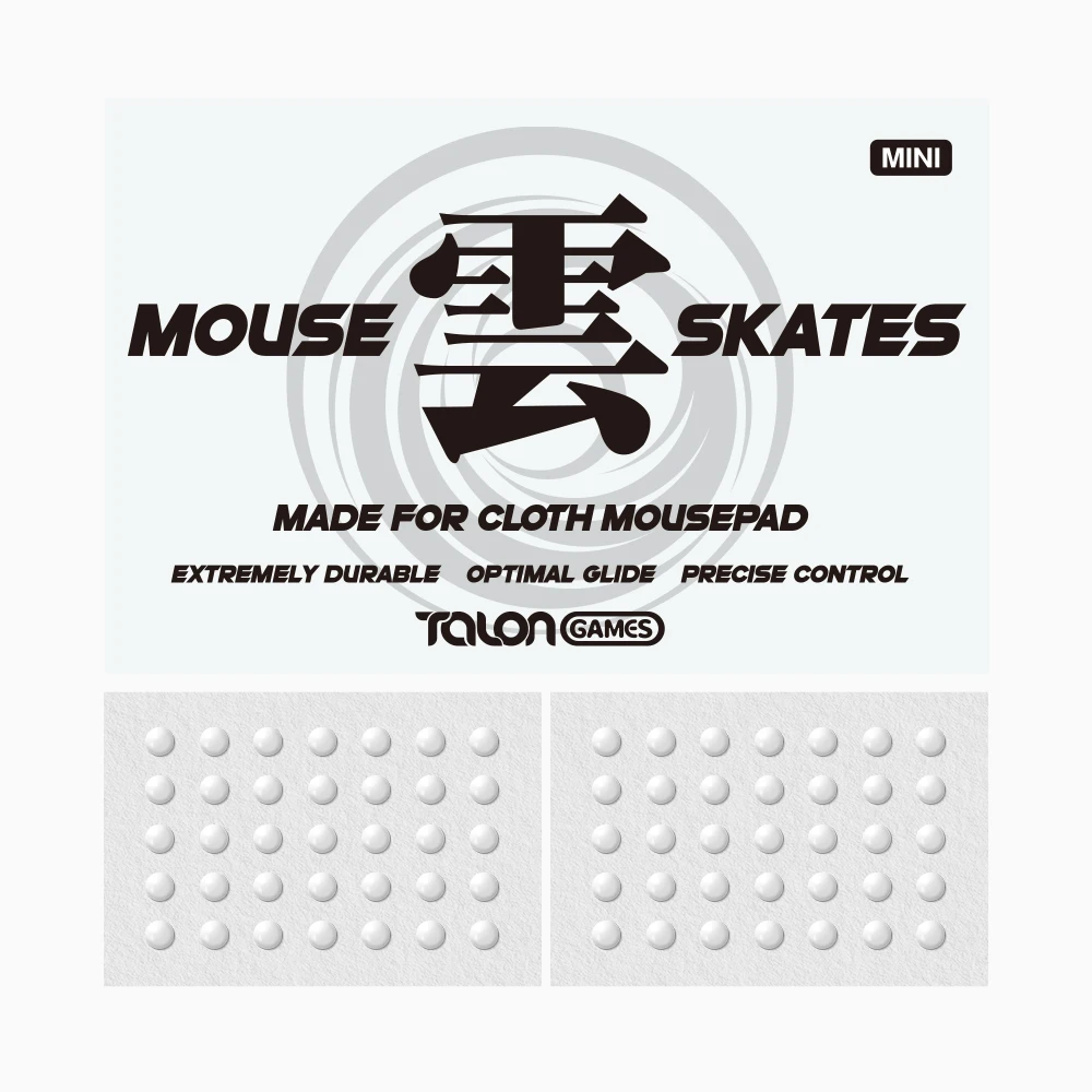 

TALONGAMES Universal Mouse Skates 4mm for Glass Mouse Pads, Round Dots 70pcs,Curved Edge, Gaming Mouse Feet (Kumo Mini Series)