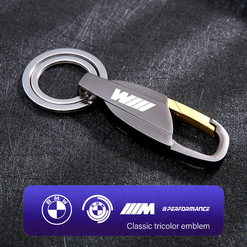 Zinc Alloy Car Key Chain Anti-Lost Keychain With KeyRing For BMW E46 E90 E60 F30 F10 E39 E36 F20 G20 G30 E92 E87 E91 X5 E70 F11