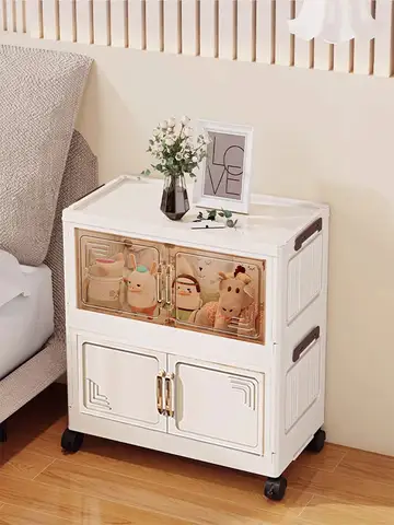 45/55/65cm Length Multifunction Storage Cabinet Large Capacity Foldable Easy-to-Install Storage Box Dustproof Wardrobe