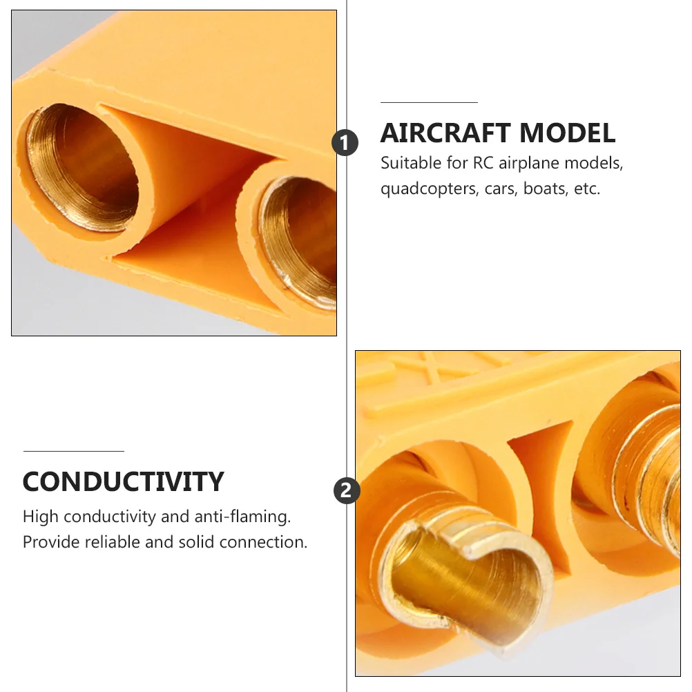 

8Pairs Connector Plug High Conductivity Durable Male Female T Plug for Rc Airplane Boat Quadcopter Cars