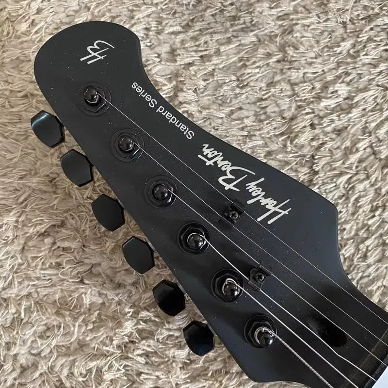 E068  Matte Black Color HarleyBenton Electric Guitar Standard Series HBZ Custom Wound Pickups Active See Through with Damages