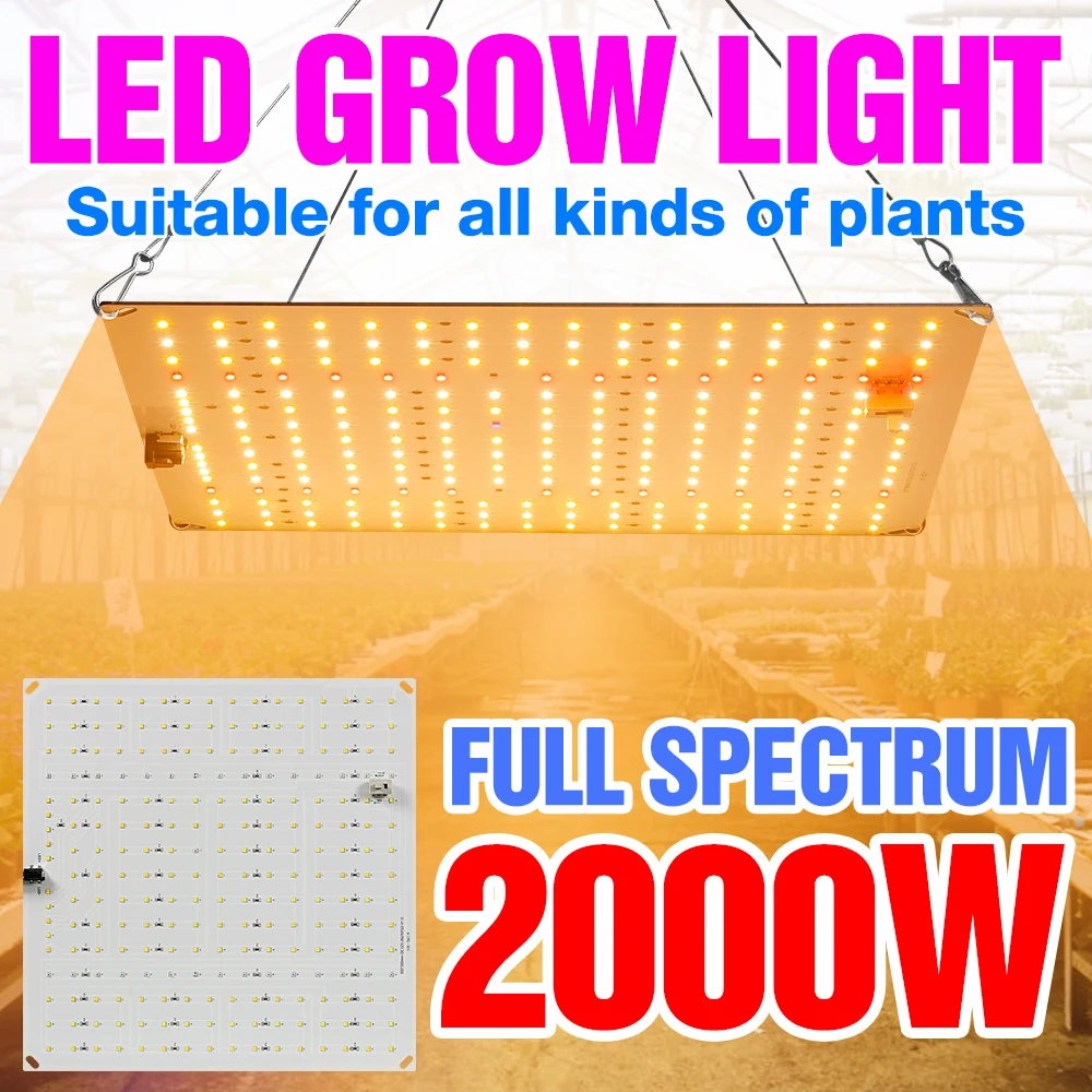 

LED Grow Light Full Spectrum Phyto Lamp Greenhouse 2000W 3000W Growth Bulb Hydroponics Lamp Indoor Flower Seeds Tents Lighting