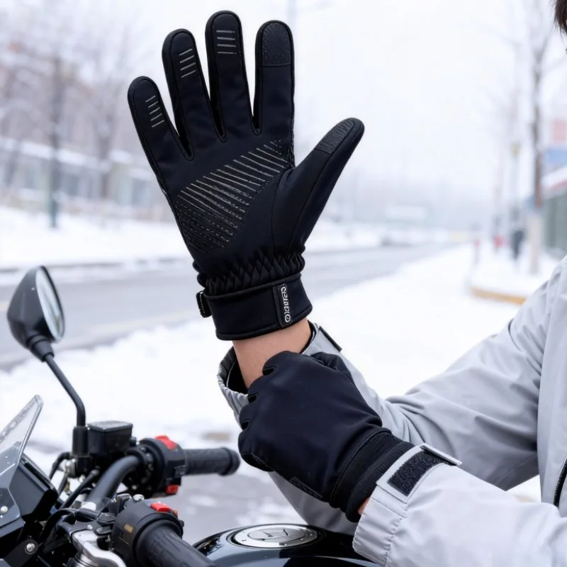 

Женские и мужские теплые перчатки с сенсорным экраном, уличные велосипедные перчатки для вождения мотоцикла, водонепроницаемые, холодные, ветрозащитные, нескользящие зимние лыжные перчатки